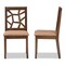 Baxton Studio Abilene Brown Upholstered and Walnut Finished Dining Chair, PK2 142-8035 - alternate 6